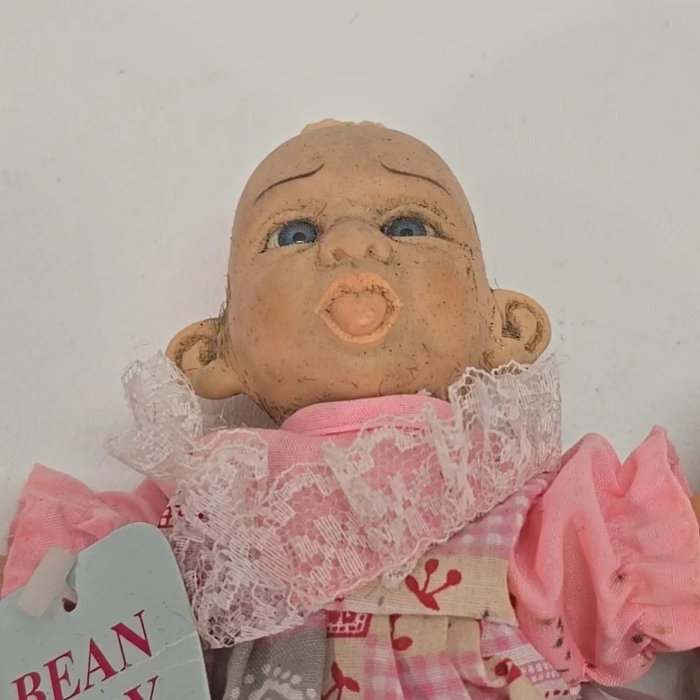 Gi-go Expressions Baby Doll Palm Pals‎ Bean Bag Vintage 90s Face Set Of 4